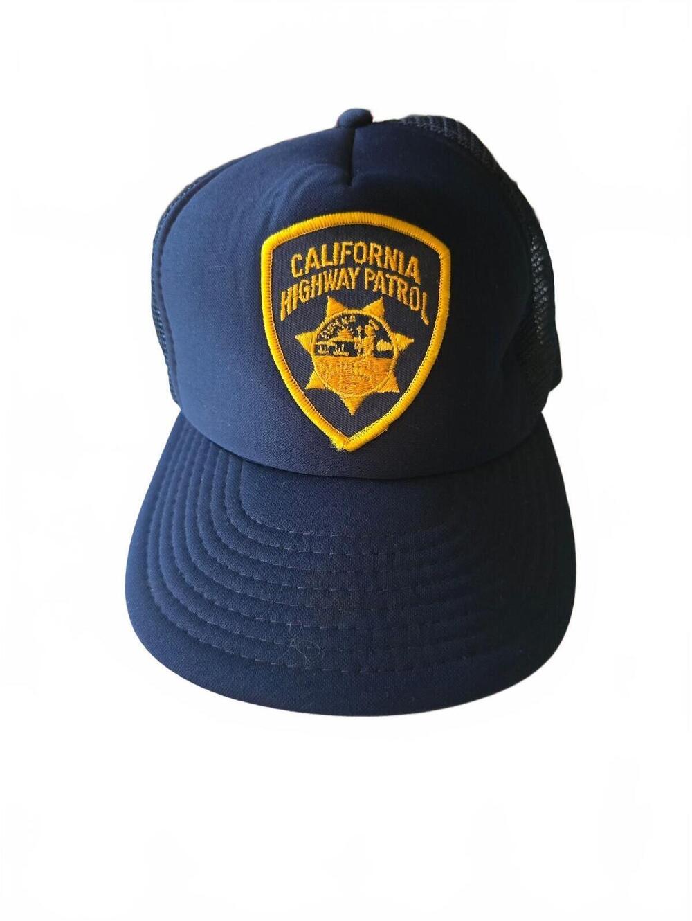 New Vintage Style California Highway Patrol CHP Patch Navy Blue Snapback Cap